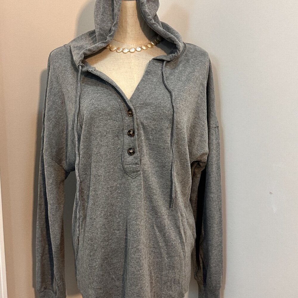 3/$30 Womens long sleeve tops casual (wine/grey) 2 colors - Picture 15 of 16